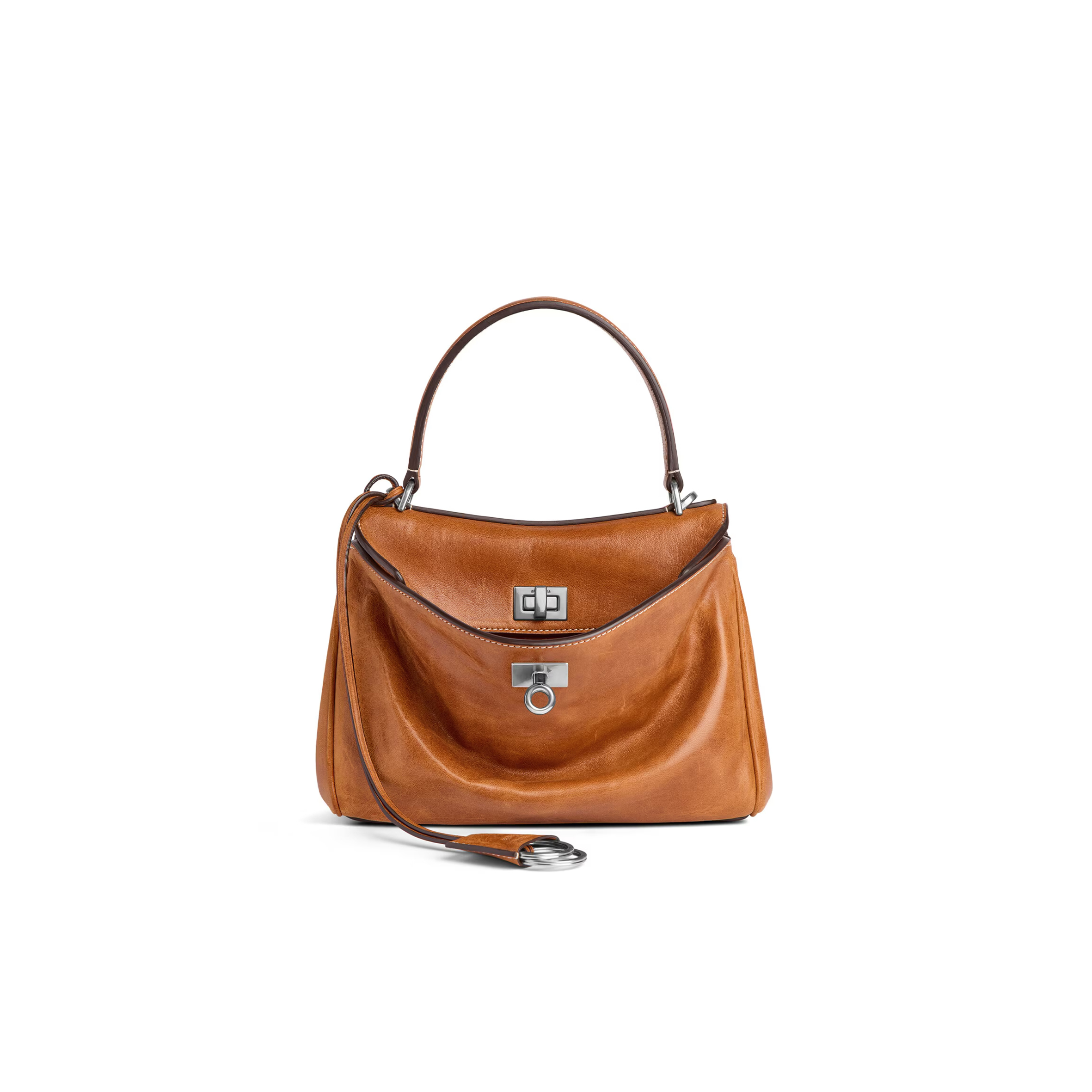Ba*len*cia*ga women''s rodeo handbag mini in tan cowboy 7954562abp72753 (22.8*9.9*8.3cm)